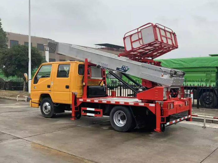 國六云梯高空車(chē)-江鈴上料云梯車(chē)