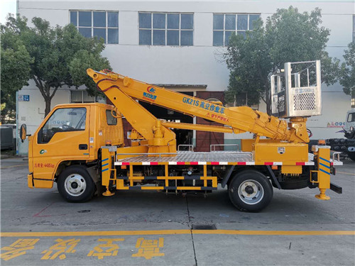 藍牌國六江鈴16米伸縮臂式高空作業(yè)車(chē)