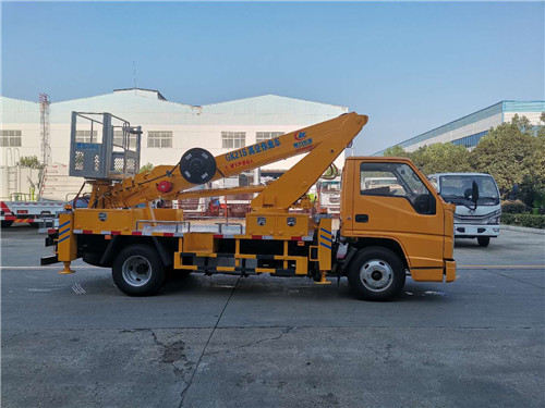 藍牌國六江鈴16米伸縮臂式高空作業(yè)車(chē)