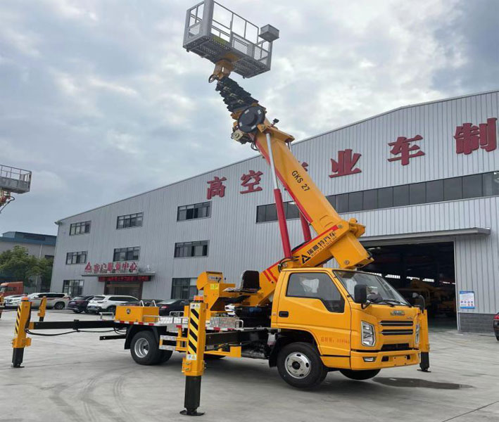 江鈴順達國六25米27米藍牌伸縮臂高空作業(yè)車(chē)