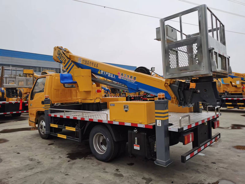 國六江鈴藍牌17.5米直臂伸縮式高空作業(yè)車(chē)